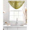 thumbnail image 4 of Waterfall Valances for Windows, Yellow Kitchen Sheer Valance Curtains, Retro Oil Painting Modern Abstract Art Aesthetics Rod Pocket Elegant Swag Valances for Living Room Bedroom, 47.2"x38.5", 2 Panel, 4 of 8