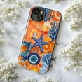 thumbnail image 5 of Nautical Collage Phone Case, Blue Orange Starfish Shell Cover for iPhone 17 16 15 14 13 12 11 Pro Plus Mini, 5 of 6