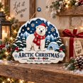 Wooden Door Sign Polar Bear Christmas Front Entry Welcome for Holiday ...