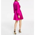 thumbnail image 2 of Women's Satin Shawl-Collar Fit & Flare Dress Fuschia 10, 2 of 6