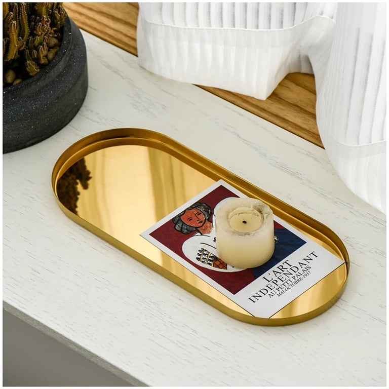 perfume tray for dresser gold Decorative Tray,Gold Mirror Tray for Jewelry,Jewelry Tray Storage Orga –  Your homes future main image 1