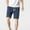 Blue, variant on BLTIBY Mens Casual Shorts Summer Solid Color Elastic Waist Drawstring Beach Loose Shorts Lightweight Fashion Short Pants with Pocket Black XXL