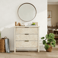 thumbnail image 4 of Gewnee 3-Drawer Storage Cabinet, Classic American Style Storage Organizer for Bedroom, Living Room and Study, 4 of 17