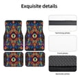 thumbnail image 5 of Cauagu Vibrant Psychedelic Eye Pattern Car Floor Mat Set of 4,Car Carpet Mats Car Mats with Anti-Slip Backing & Driver Heel Pad Universal Fit for Cars/Trucks/SUV/Vans, 5 of 6