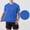 Blue, variant on Dovford Workout Mens Shirts Quick Dry Gym Short Sleeve Moisture Wicking T Shirts for Running Athletic Casual Work