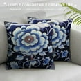 thumbnail image 3 of Nawypu  Throw Pillow Cover Blue White Porcelain The Flower Cushion Case Home Office Sofa Hidden Zipper Pillowcase Standard Two Sides Printed, 3 of 5