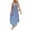 Blue Stripes, variant on Women's Bow Detail Midi Cami Dress with Ruched Stretch 100% Polyester Fabric for Everyday Elegant Wear for day to night