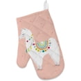 thumbnail image 3 of Dreamtimes Polyester Kitchen Oven Mitts Glove Potholder Apron 3Pcs Set Cute Llama Non Slip Heat Resistant Mitts for Baking Cooking BBQ, 3 of 7