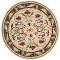thumbnail image 4 of SAFAVIEH Blossom Lakisha Floral Bordered Wool Area Rug, Ivory/Green, 6' x 6' Round, 4 of 9