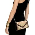 thumbnail image 3 of TSOVTHRID Lily Floral Beige Print Womens Clutch Purses Ladies Evening Handbags Leather Envelope Bag for Women Wedding Party Cocktail Prom with Detachable Chain, 3 of 7