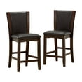 thumbnail image 2 of Furniture of America Lavelle Leatherette Counter Height Chairs - Dark Cherry - Set of 2, 2 of 2