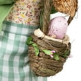 thumbnail image 5 of Northlight Standing Sisal Spring Rabbit Figure with Egg Basket Easter Decoration - 20.25", 5 of 6