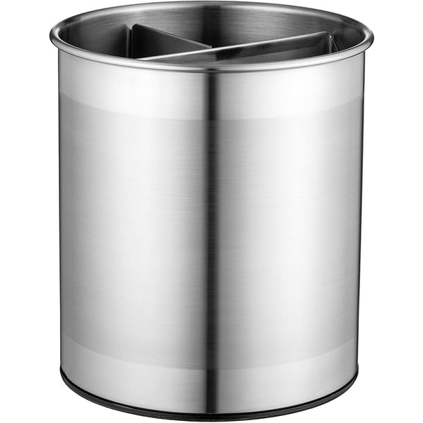 Extra Large Rotating Stainless Steel Utensil Holder Caddy with Sturdy