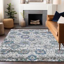 Addison Rugs Chantille Indoor/Outdoor Traditional Global Ivory Machine Washable Rectangle Rug, 10' x 14'
