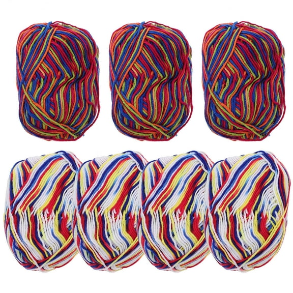 HEMOTON 7 Pcs Beginner Yarn Chunky Milk Cotton Hand Knitting