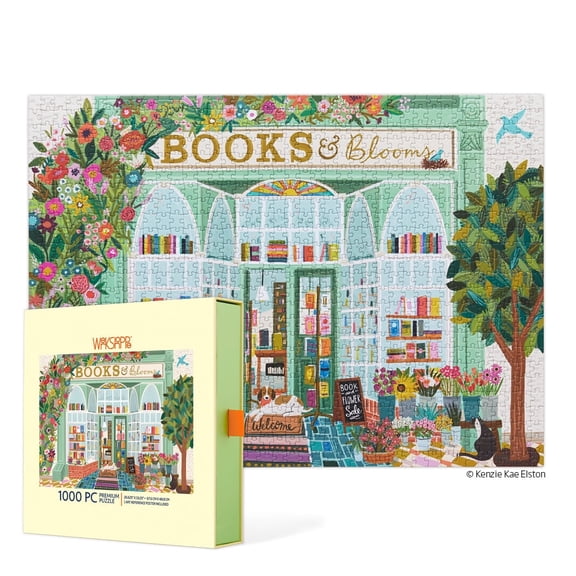 Books And Blooms 1000 Piece Puzzle