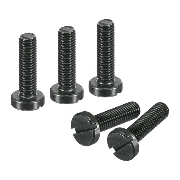 Uxcell Black Oxide Slotted Button Head Screws,10Pcs 6-48 x 1 2" Carbon Steel Machine Screw for Furniture Installation