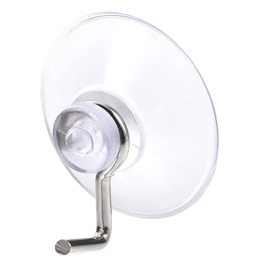 Suction Cup Hooks 20mm Dia Clear PVC Wall Hooks for Kitchen Bathroom