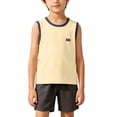 thumbnail image 4 of Cethrio Boys Cotton Pajama Sets, Summer Sleeveless 2 PC Soft Kids Clothing Sets Yellow Size 12-13 T, 4 of 5