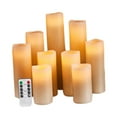 thumbnail image 4 of Lipstore 9 Pieces Flameless Flickering Pillar Candles Desktop Ornament Realistic Romantic, 4 of 8