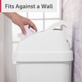 thumbnail image 3 of Sterilite Kitchen Trash Can, 13 Gallon Plastic Garbage Bin with Swing Top Lid, White, 3 of 9