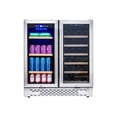 thumbnail image 5 of Wine and Beverage Refrigerator, 30 Inch Dual Zone Wine Cooler with Glass Door, Built in/Freestanding Under Counter Wine Fridge Hold 28 Bottles and 80 Cans, with Digital Temperature Control/Lock, 5 of 9
