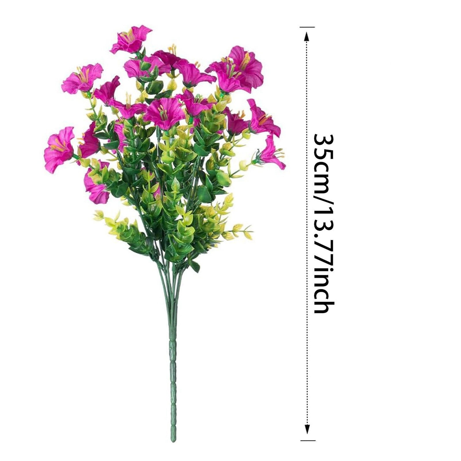 7 Fork Artificial Flowers - Silk Daisies & Morning Glory for Outdoor Decor, Spring Summer Flowers for Porch, Patio & Garden