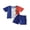 Blue, variant on Toddler Baby 6M 12M 18M 24M 2T 3T 4T Football Outfit Different Teams Design Crew Neck Short Sleeve Jersey and Shorts 2 Pcs Set