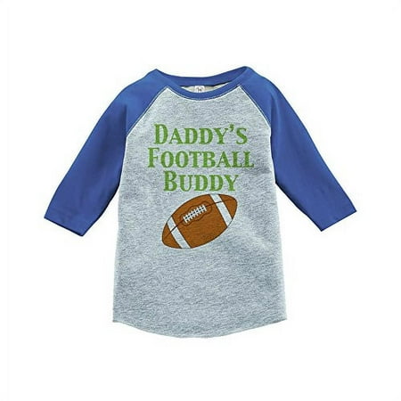 

7 ate 9 Apparel Daddy s Football Buddy Raglan Tee Blue