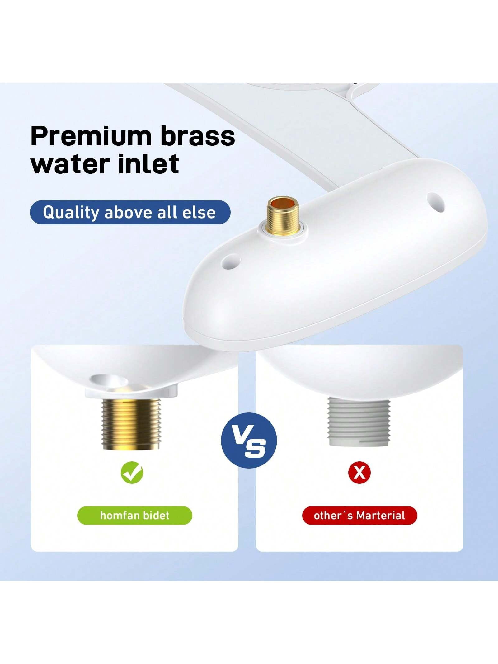 Eastvita Multifunctional Bidet Attachment for Toilet Non Electric Self Cleaning Dual Nozzle Feminine Bidet Wash Toilet Bidet Fresh Cold Water Sprayer Bidets for Existing Toilets w/ Adj