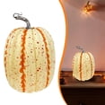 thumbnail image 2 of Clearance Under $10 | Large Spotted Artificial Pumpkin with Natural Vine for Fall Halloween Decor Orange, 2 of 5