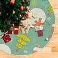 thumbnail image 5 of FMSHPON Winter Santa Xmas Christmas Tree Skirt Stand Mat for Holiday Party Decoration Indoor Outdoor 48 inches, 5 of 6