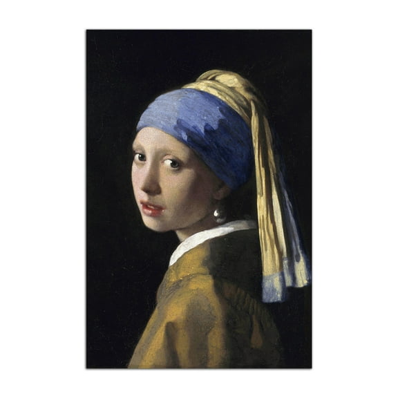 Johannes Vermeer Art Painting The Girl With A Pearl Earring Poster Print Canvas Painting Room Aesthetic Bedroom Wall Art Decoration Poster