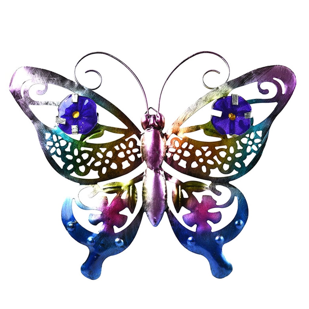 Rinhoo Metal Animal Wall Decor Outdoor Glass Art Hanging Craft Handmade