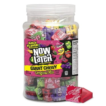 Giant Chewy Original Mix Candy, Mixed Fruit Chew Candy, 38 Ounce Tub