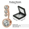thumbnail image 2 of QJUHUNG 14G Belly Button Ring Candy Navel Rings Belly Button Piercing Rose Gold, 2 of 7