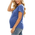 thumbnail image 5 of JWshufel Pregnancy Casual Tops for Women Maternity Short Sleeve Breathable Lightweight Shirts Tee Workout Athletic Wear, 5 of 6