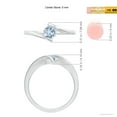 thumbnail image 5 of Angara Natural 0.4 Ct. Aquamarine Solitaire Ring in 14K White Gold for Women (Ring Size: 10.5), 5 of 9