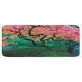 thumbnail image 1 of Japanese Kitchen Mat, Aged Red Leaf Maple Moss Garden Scenery in Autumn Grass Relaxation in Nature, Plush Decorative Kitchen Mat with Non Slip Backing, 47" X 19", Green, by Ambesonne, 1 of 1