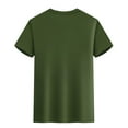thumbnail image 4 of pstuiky camisetas de hombre, Blusa deportiva informal de color liso con cuello redondo y manga corta elástica para hombre camisas casuales para hombre xl, 4 of 6