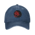 thumbnail image 1 of ZICANCN Graffiti Casquette de Baseball Ajustable Fleurs Rouges Femmes, Chapeaux pour Hommes Adulte Coton Denim Lavé Casquettes de Baseball Mode Bleu Marine, 1 of 6