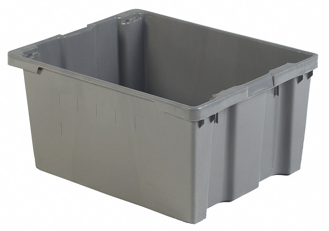 LEWISBINS SH2411-8 Grey Stack and Nest Bin,24 In L,Gray 