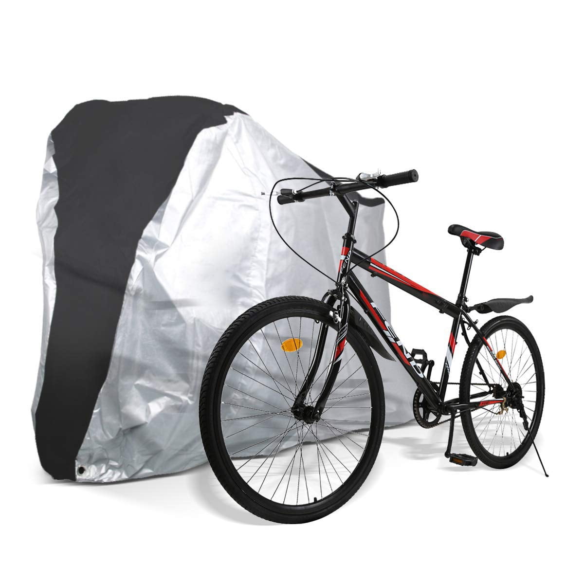 Silver Waterproof Bicycle Bike Cover Outdoor Rain Dust UV Protection For 3 Bikes 