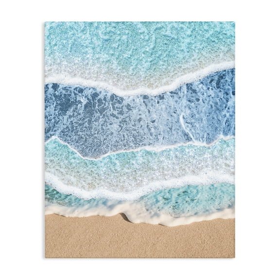 Stupell Industries Contemporary Overlapping Shore Waves Canvas Art, 16 x 20, by Jesse Keith