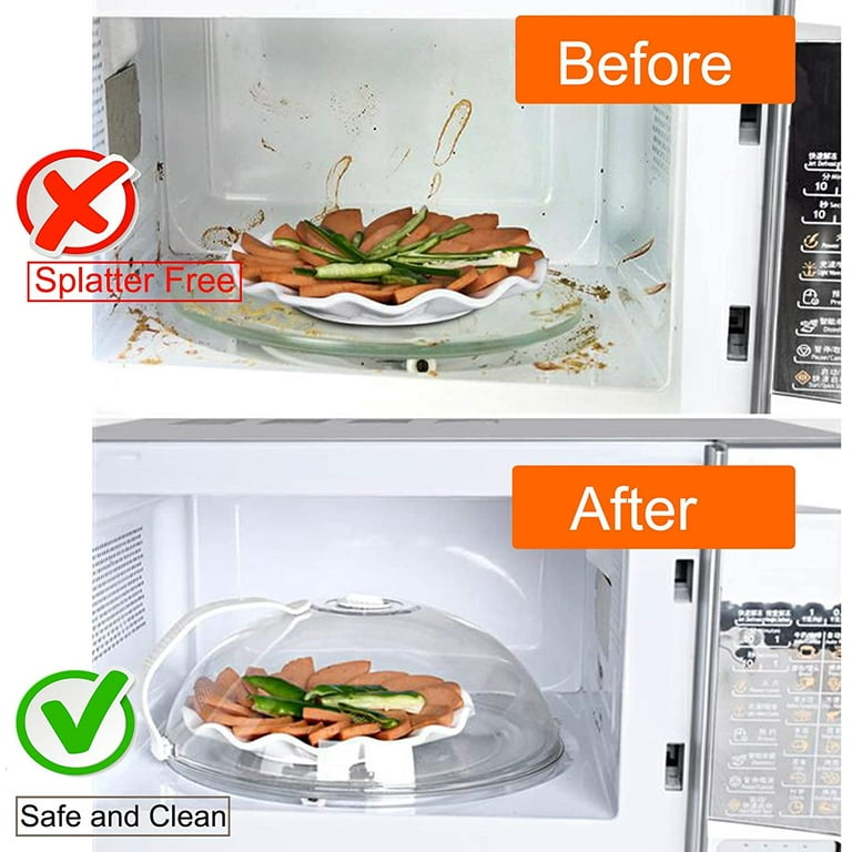  Microwave Splatter Cover, Microwave Cover for Food, Microwave  Plate Cover Guard Lid with Steam Vents Keeps Microwave Oven Clean, 11.5  Inch BPA Free & Dishwasher Safe: Home & Kitchen