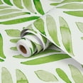 thumbnail image 6 of DAZLUTE Floral Wallpaper Peel and Stick Wallpaper Green Leaf Self Adhesive Removable Wallpaper Contact Paper,17.52" x 394", 6 of 9