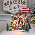 thumbnail image 2 of Northlight LED Lighted Gingerbread Christmas Candy House Village Display - 7", 2 of 6