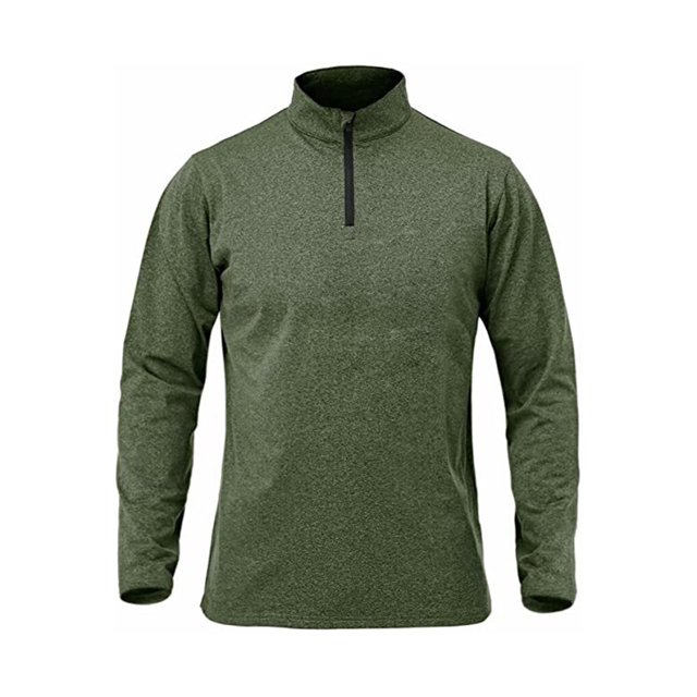 Guardurnaity Jersey de capa Base con media cremallera para hombre, camiseta cálida transpirable de manga larga para niños, ropa interior térmica Camisetas Verde XXL
