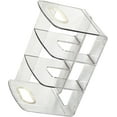 thumbnail image 3 of Organizador de archivos de acrílico transparente para oficina, divisores de almacenamiento de papel para libros de 3 secciones con asa lateral, soporte vertical para archivos tipo sobre, 3 of 4