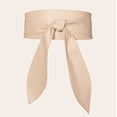 thumbnail image 1 of Namzi Cinturón ancho de mujer de talla grande, estilo envolvente, con nudo, ideal para vestidos (beige)., 1 of 4
